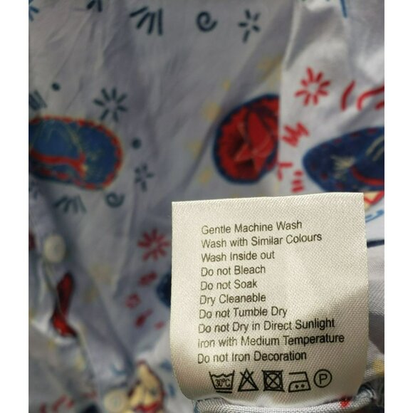 Rowdy Gentleman Hawaiian Shirt Men's L Light Blue Sombrero Print Cotton Viscose - Picture 5 of 7